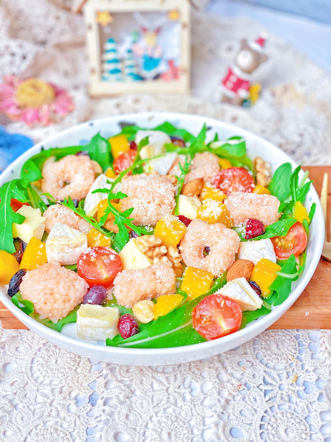 饭团奶酪沙拉💯剩米饭的春天‼️的做法