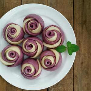 紫薯玫瑰花馒头的做法 步骤35