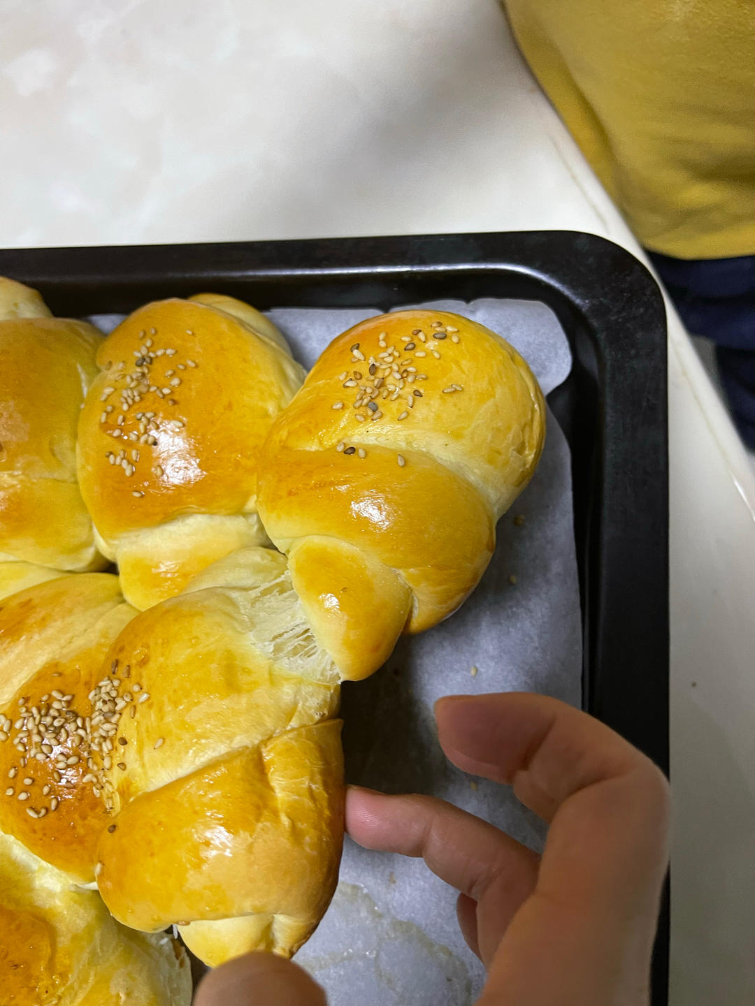 超级拉丝的牛奶面包