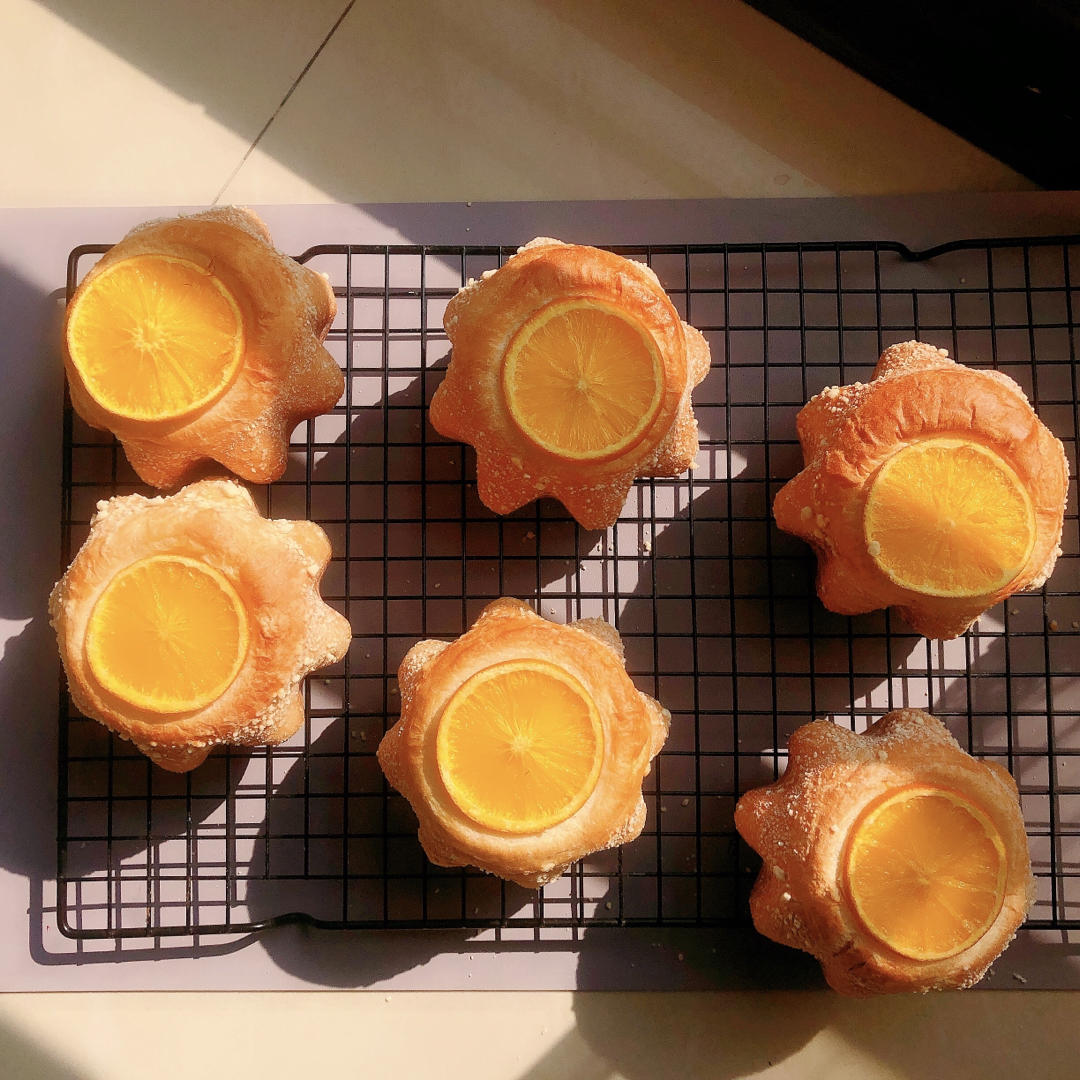 香橙卡士达星星包