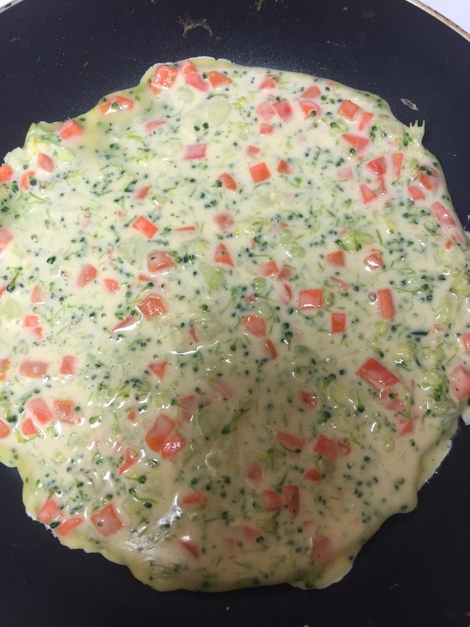 胡萝卜西兰花鸡蛋饼