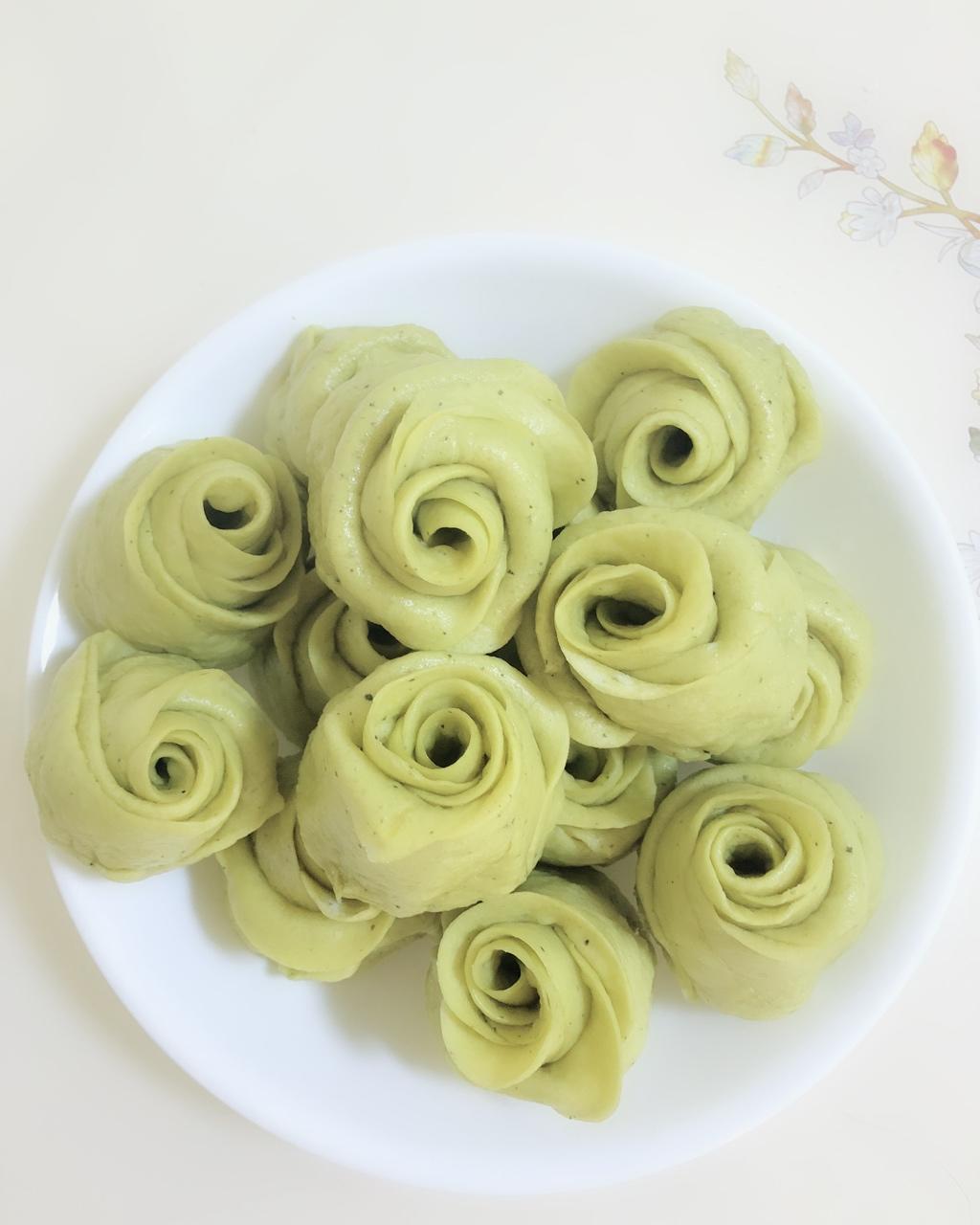 南瓜玫瑰馒头（一次发酵法）