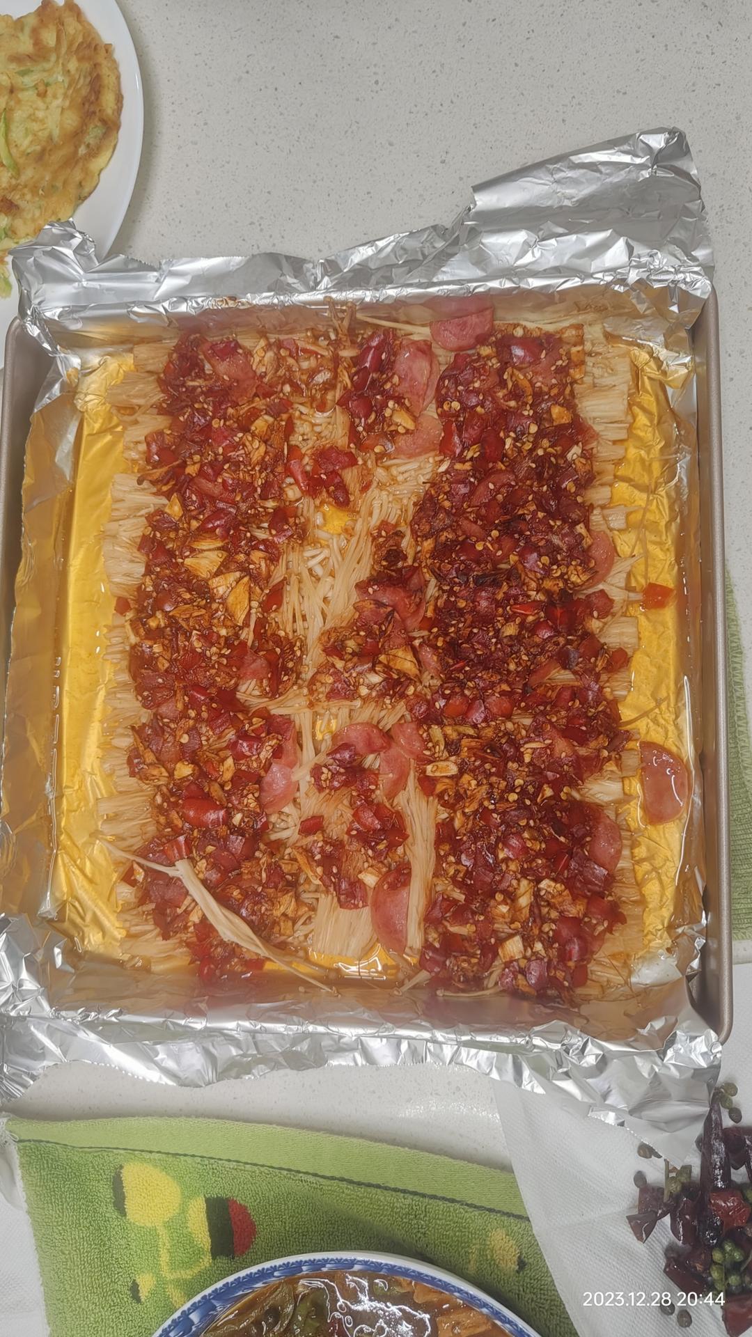 ㊙️制酱料❗️巨好吃烤金针菇！