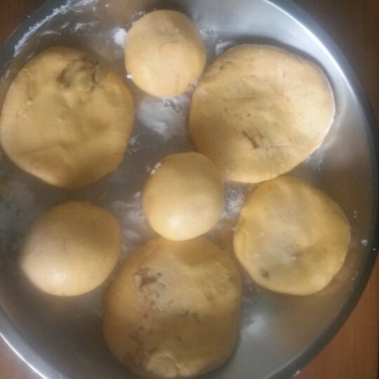 南瓜豆沙汤圆