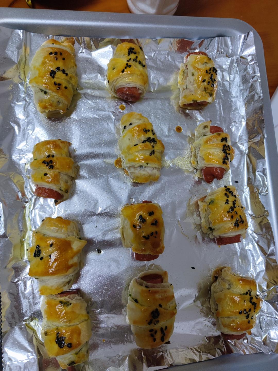 （手抓饼）火腿肠香酥卷——烤箱版