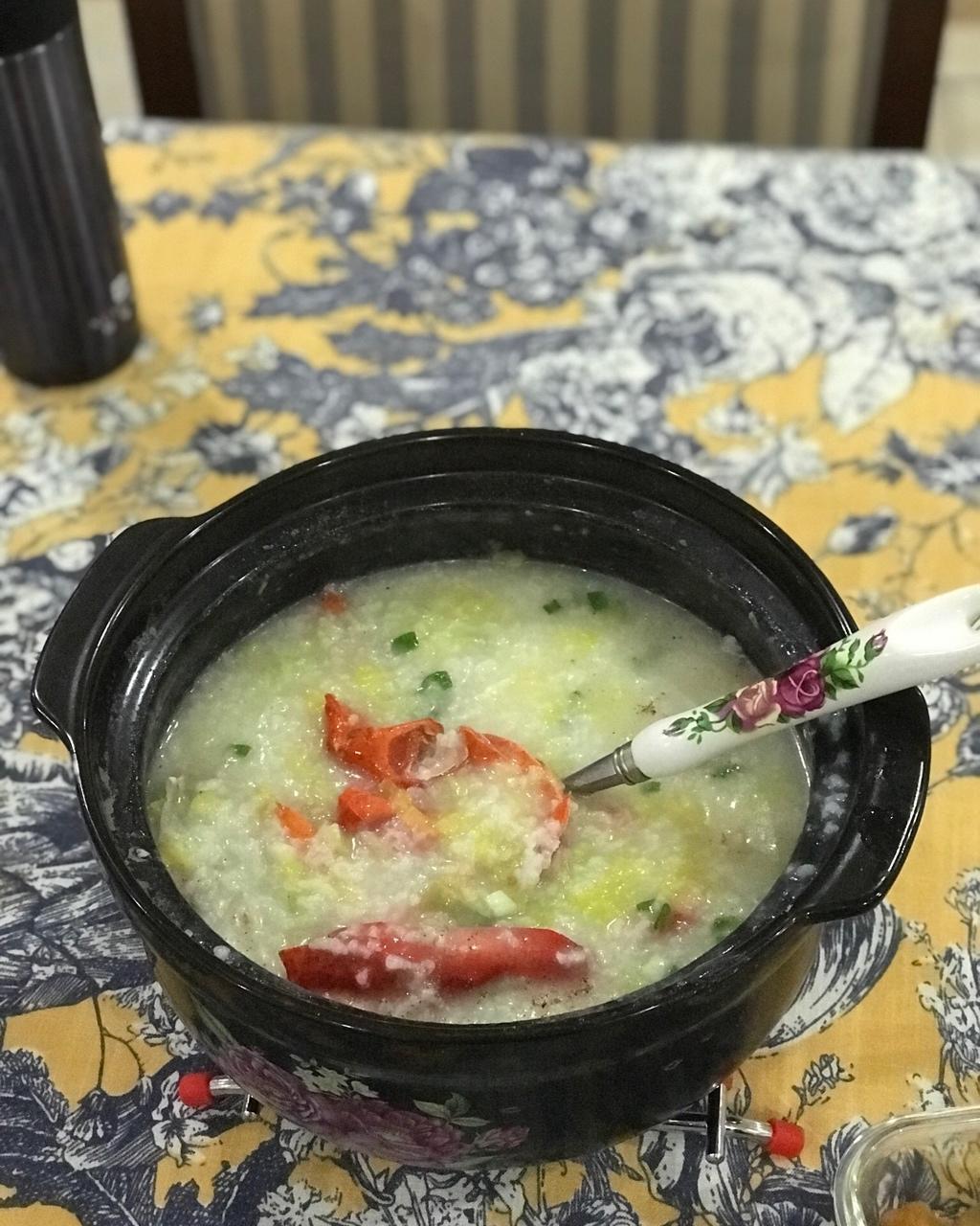 快手龙虾粥