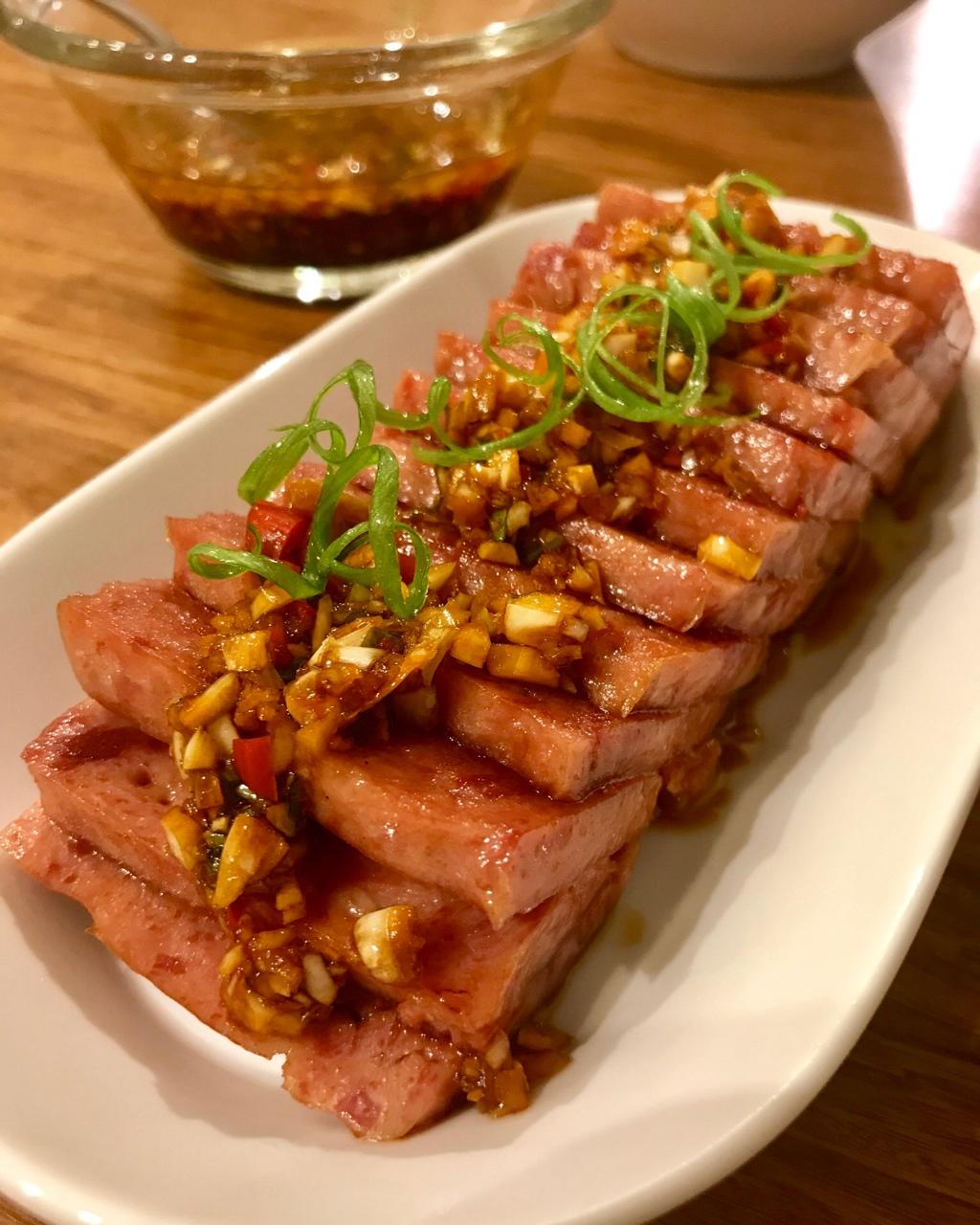 蒜泥午餐肉