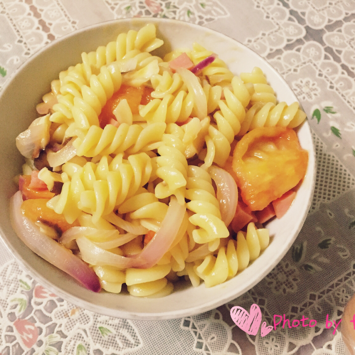 番茄蘑菇螺丝意面