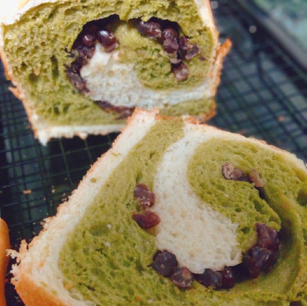 蜜豆抹茶双色吐司（波兰种）