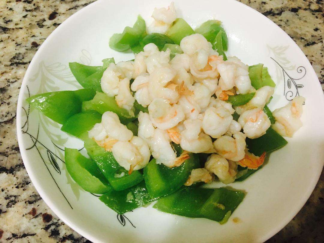 青椒炒虾仁