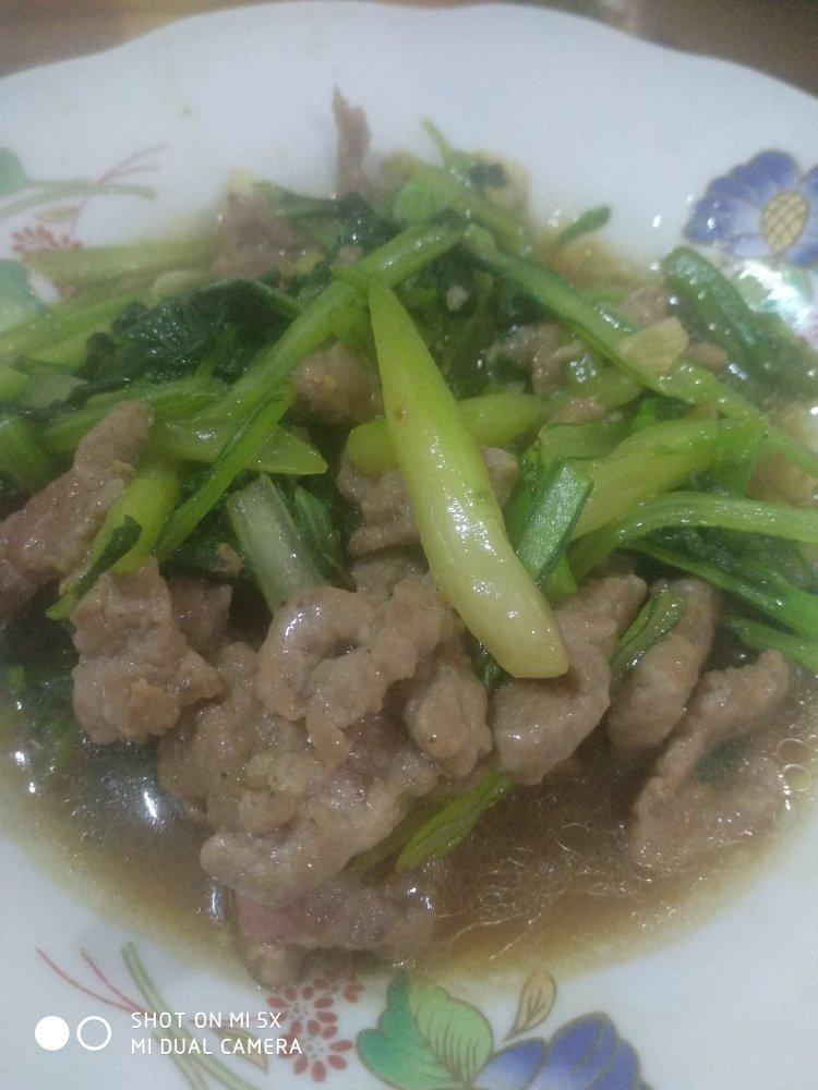 芥兰炒牛肉