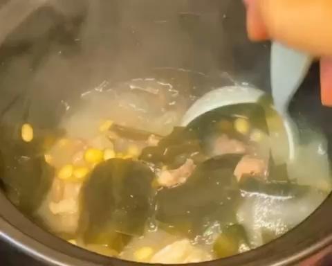 排骨海带黄豆汤，补钙佳品的做法