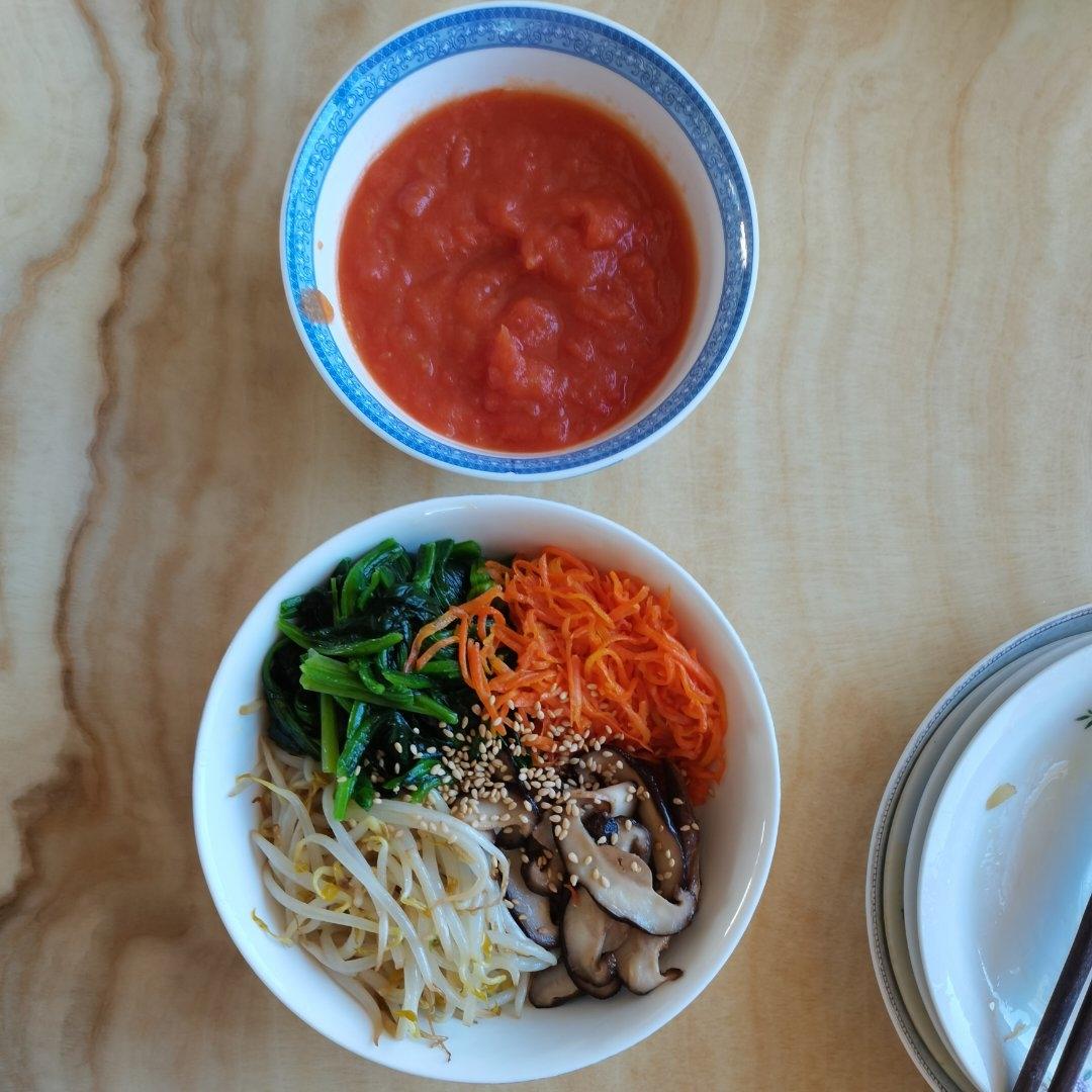 小朋友吃的不辣版伪韩式拌饭（비빔밥）k66出品