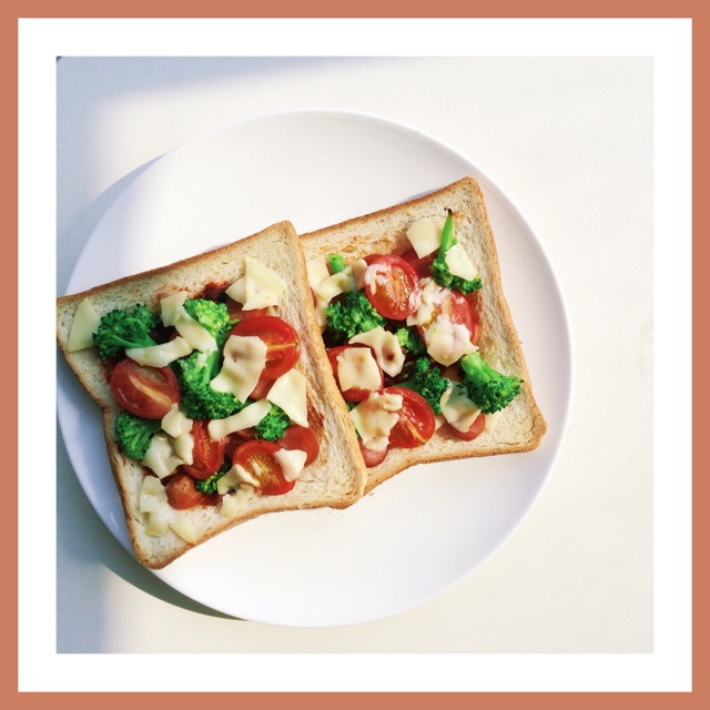 吐司培根小批萨