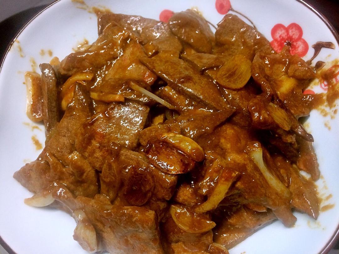 蒜片炒肝的做法