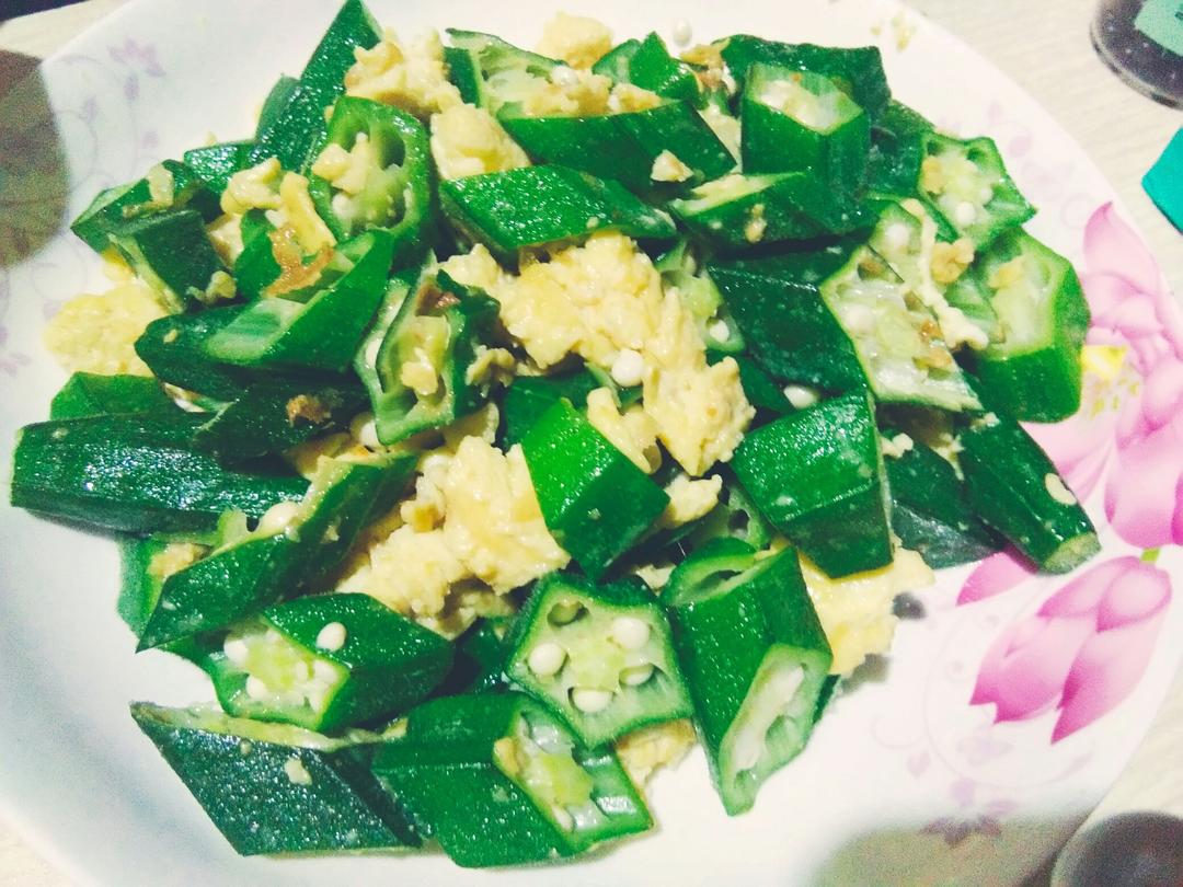 秋葵炒鸡蛋