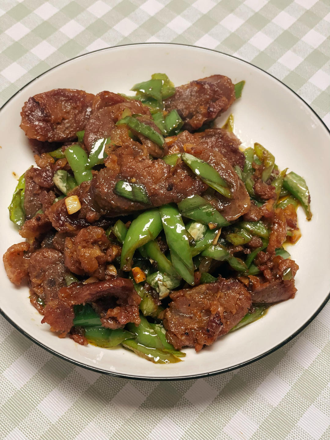 青椒炒香肠