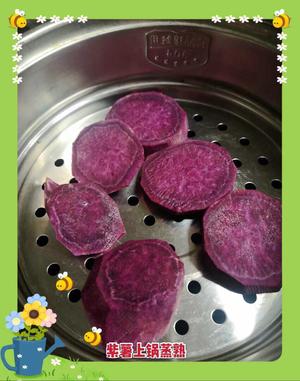 宝宝辅食食谱   紫薯蛋卷的做法 步骤2