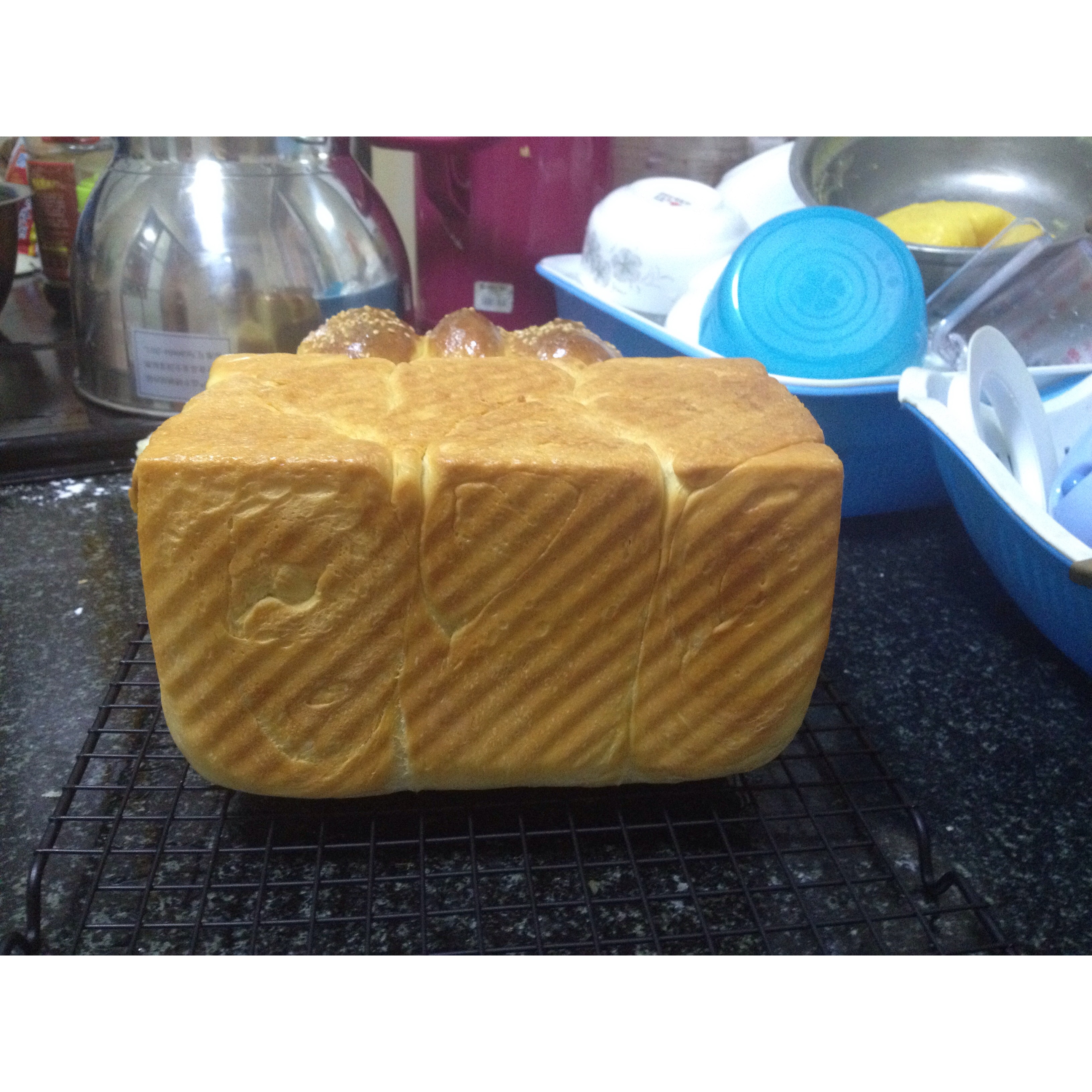 夺命软吐司(๑´ڡ`๑)超软拉丝极速方便的一次发酵吐司