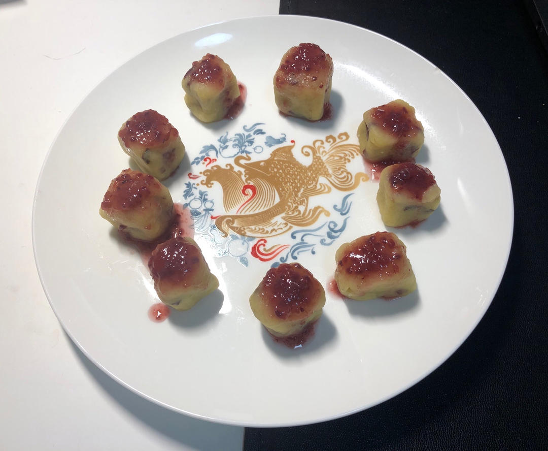 拥有冰淇淋质感的蓝莓山药