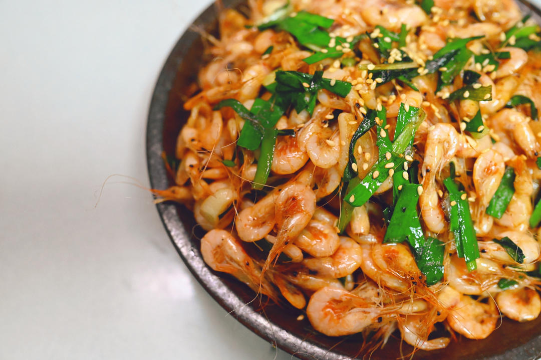 韭菜炒河虾