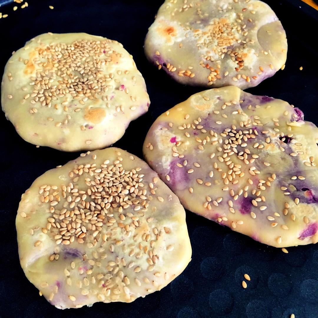 紫薯芝麻饼