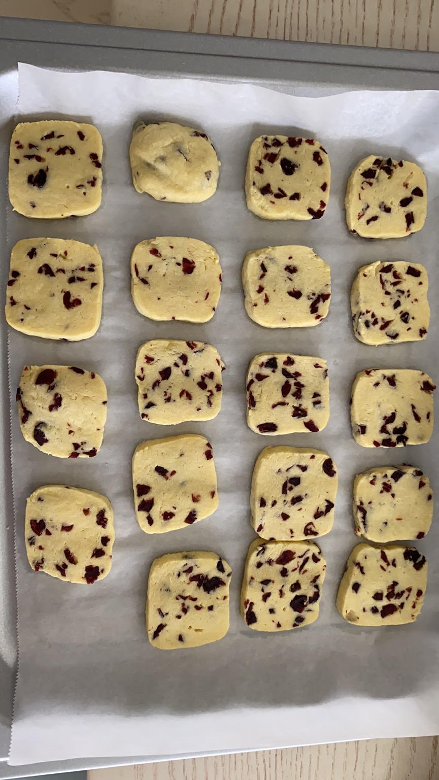 低糖少油版蔓越莓饼干