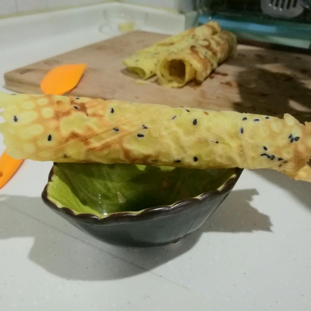 平底锅脆皮蛋卷