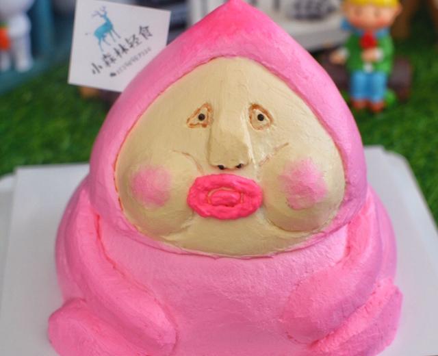 【创意蛋糕】屁桃君立体蛋糕的做法