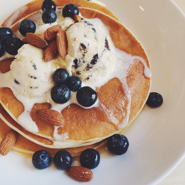 蓝莓松饼blueberry pancake