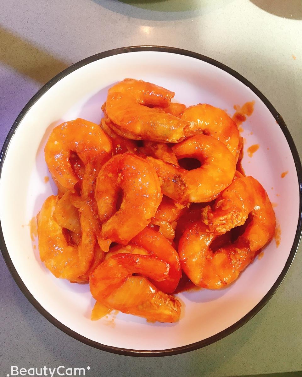 儿童版酸甜番茄🍅炒虾🦐