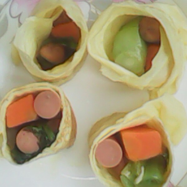 香肠肉松鸡蛋卷