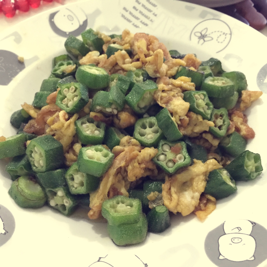秋葵炒鸡蛋