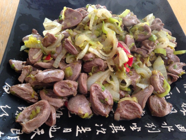 孜然烤鸡心