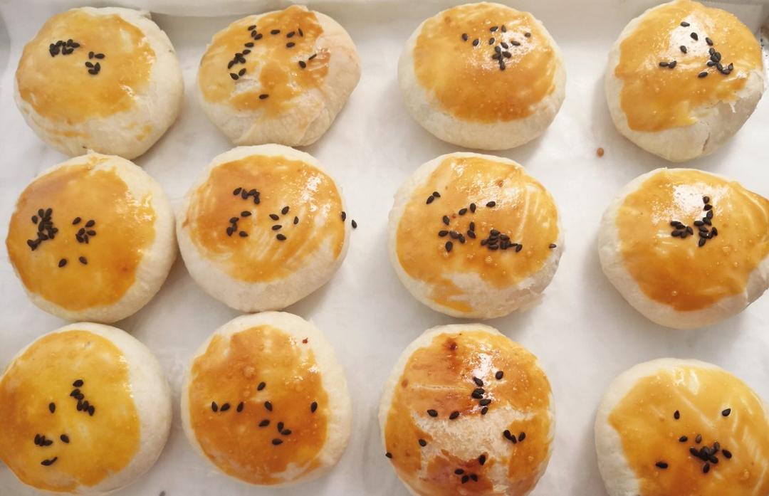 酥皮绿豆饼   酥得掉渣渣