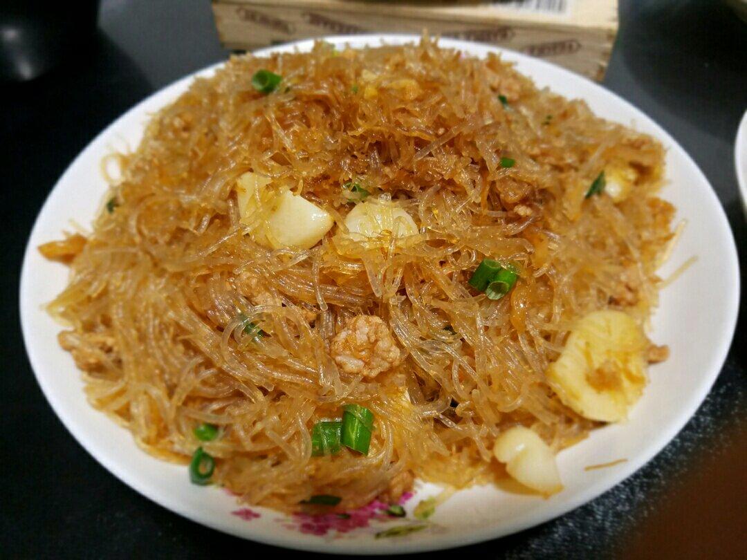 肉末干贝虾米粉丝锅