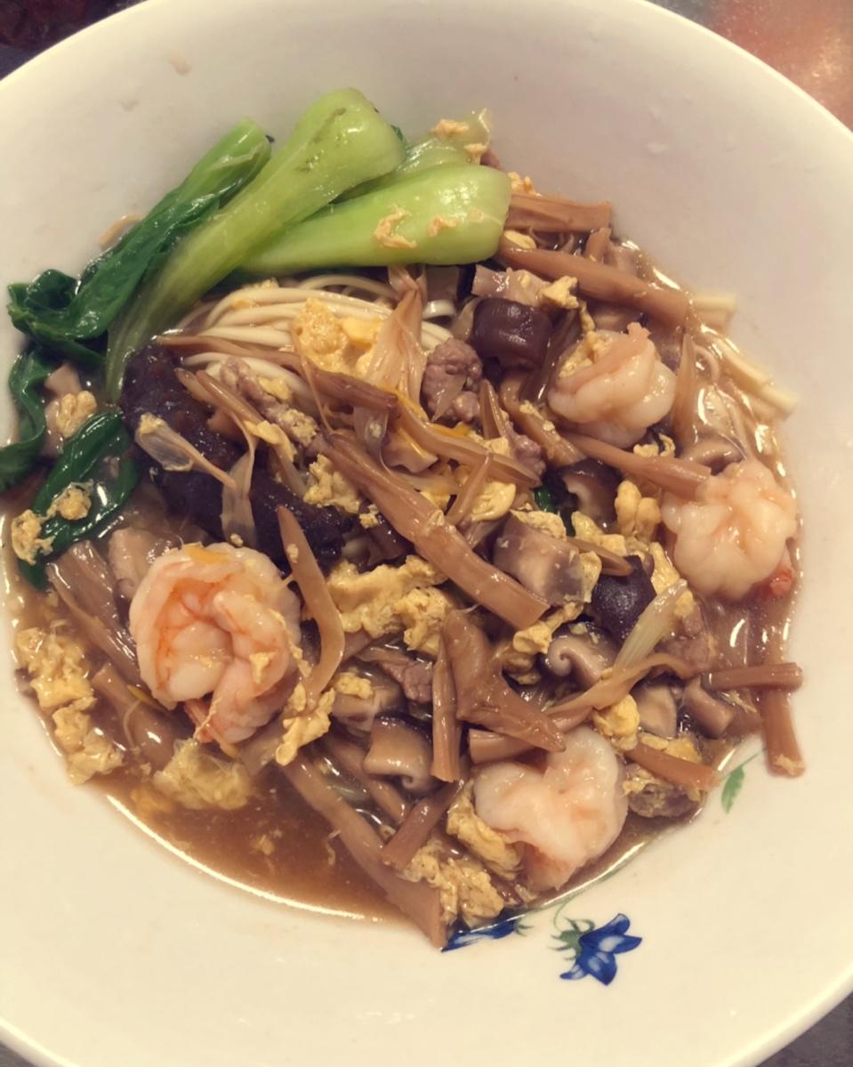 虾仁香菇打卤面