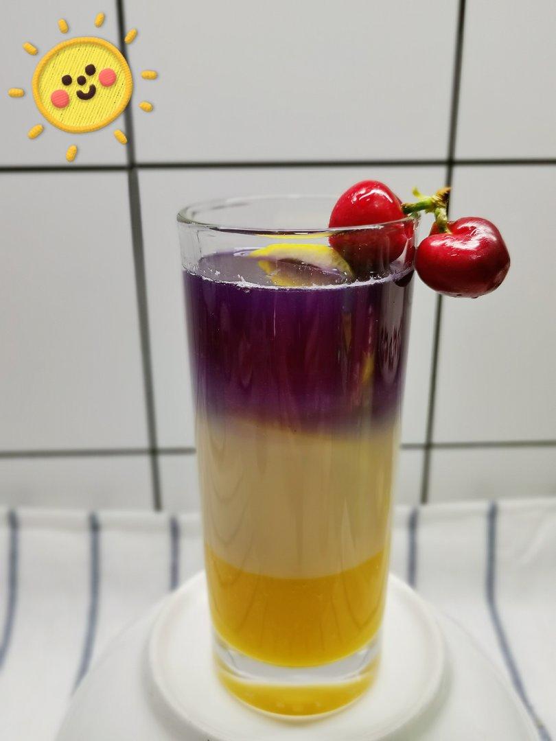 💞梦幻蝶豆花百香果柠檬蜂蜜饮料(含蝶豆花变色视频)
