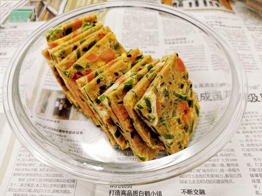 健康菠菜鸡蛋玉米饼