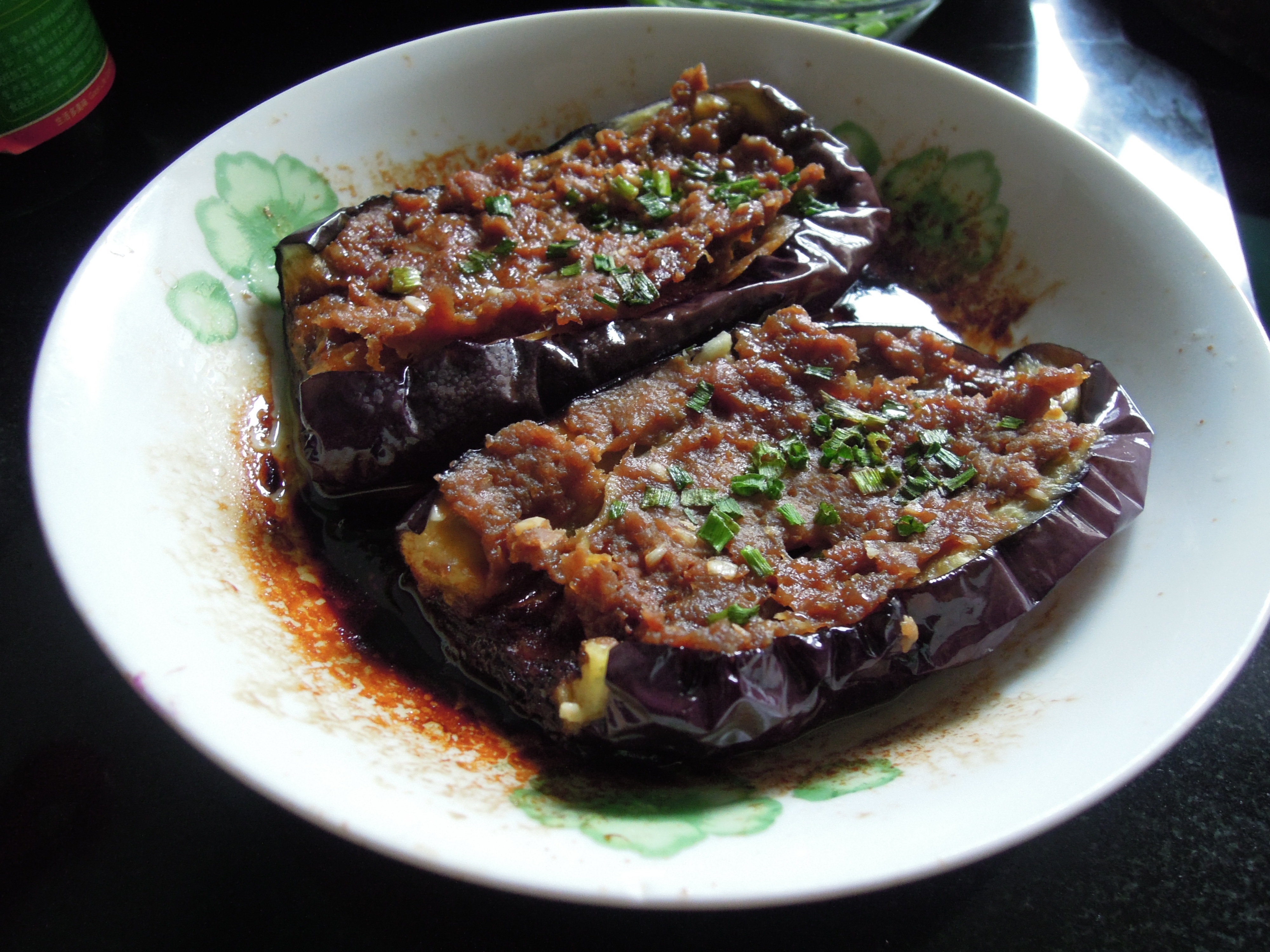 微波炉蒜蓉肉末蒸茄子