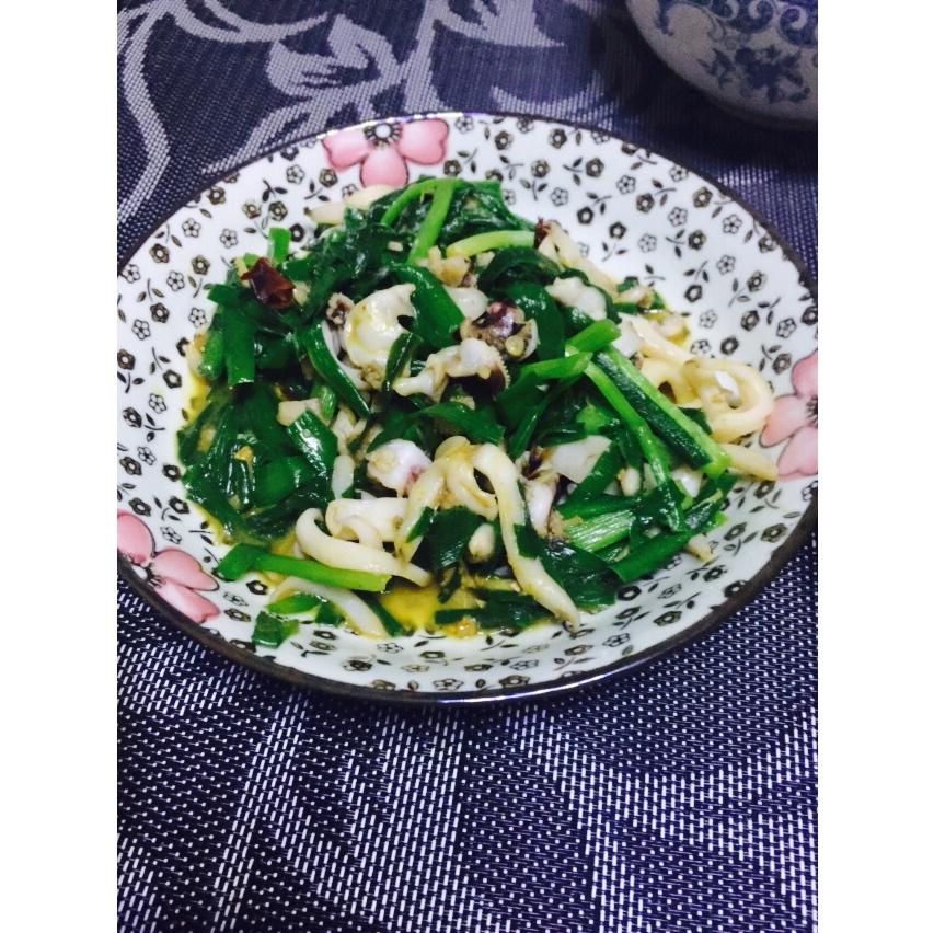 韭菜炒小墨斗鱼