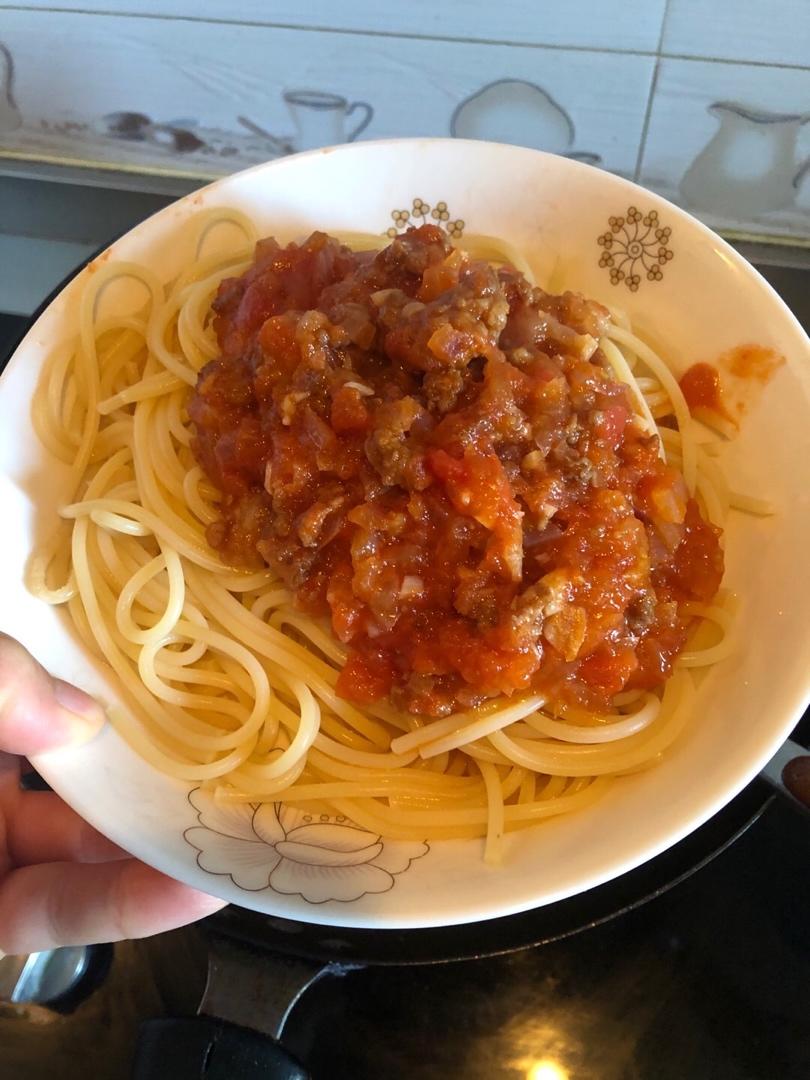 meizhu81做的番茄肉酱意大利面-家常版