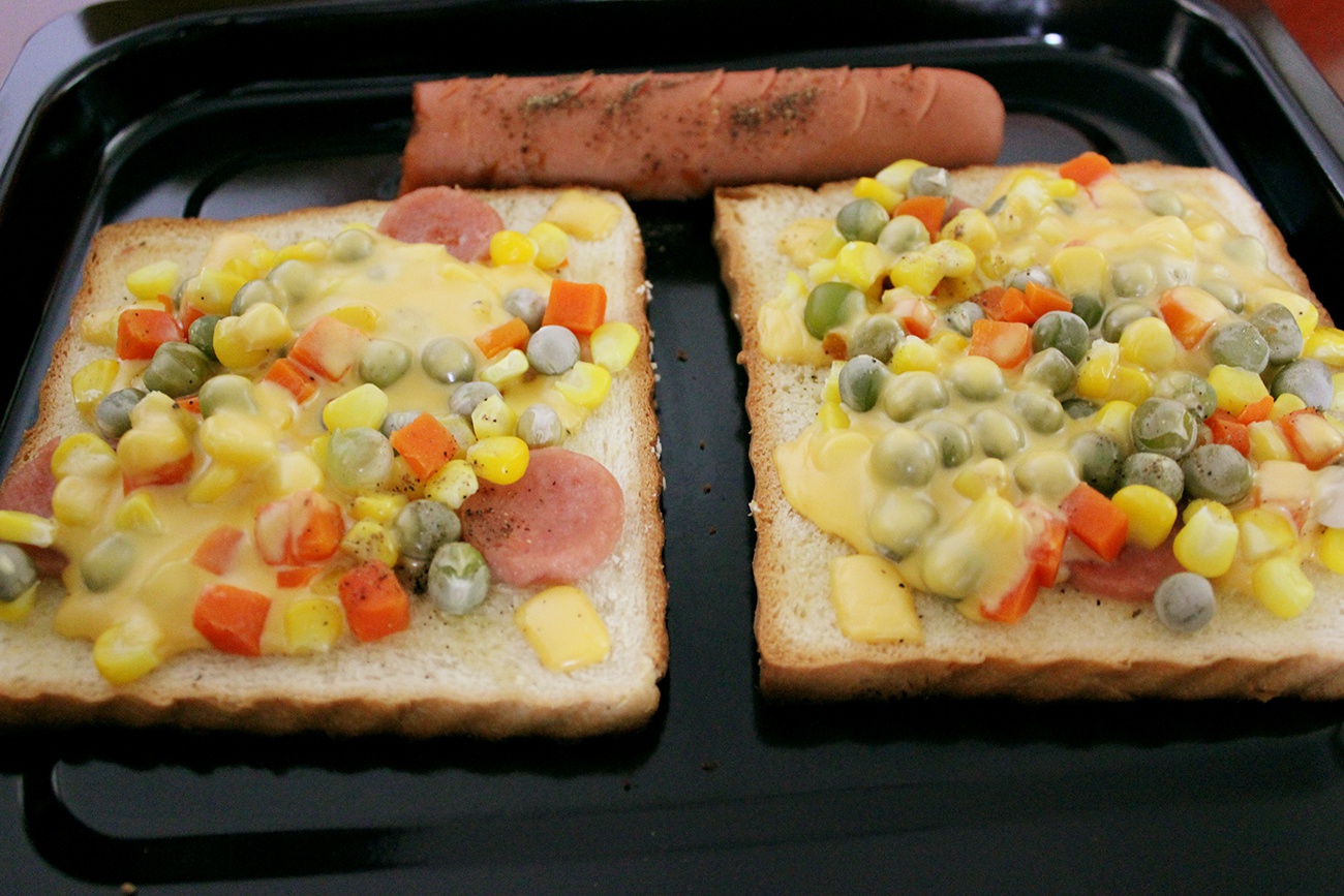 吐司培根小批萨