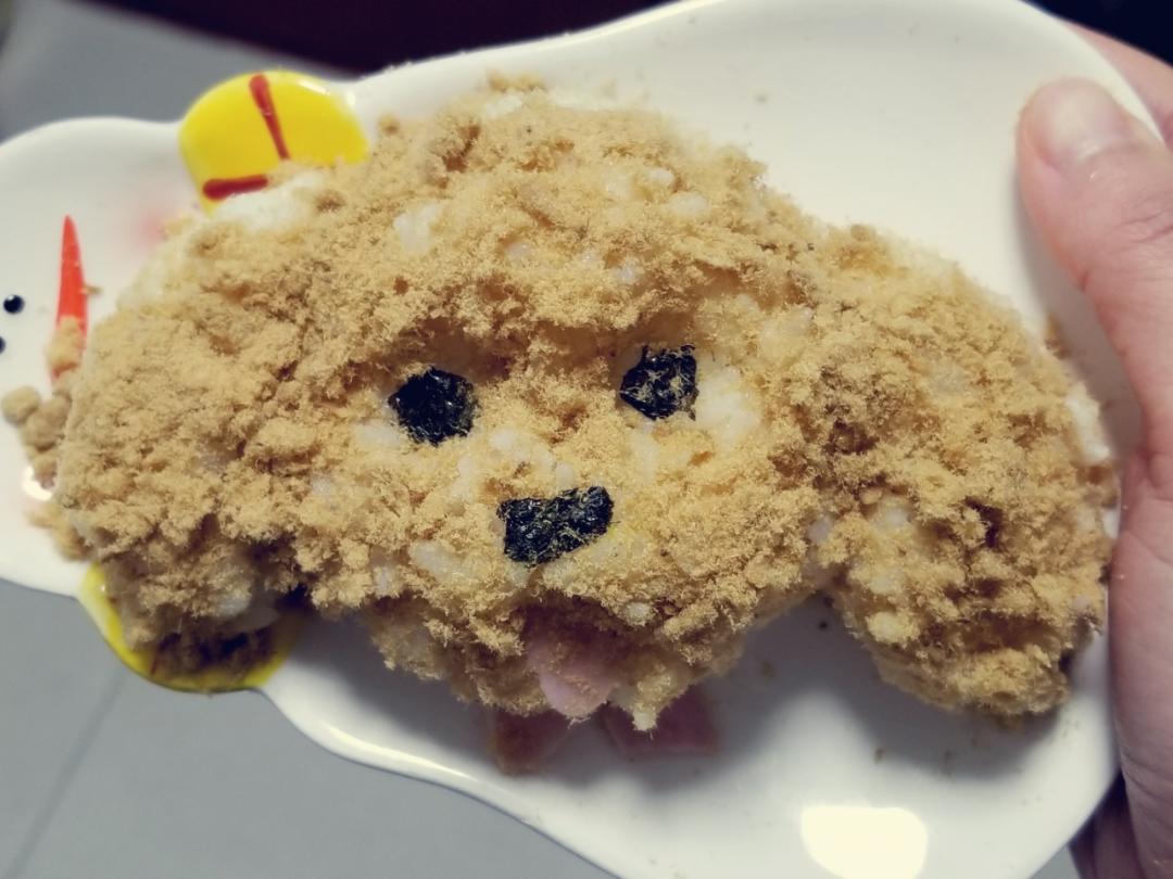 哄娃人气早餐【咸蛋黄肉松饭团】泰迪版-每天都是六一节