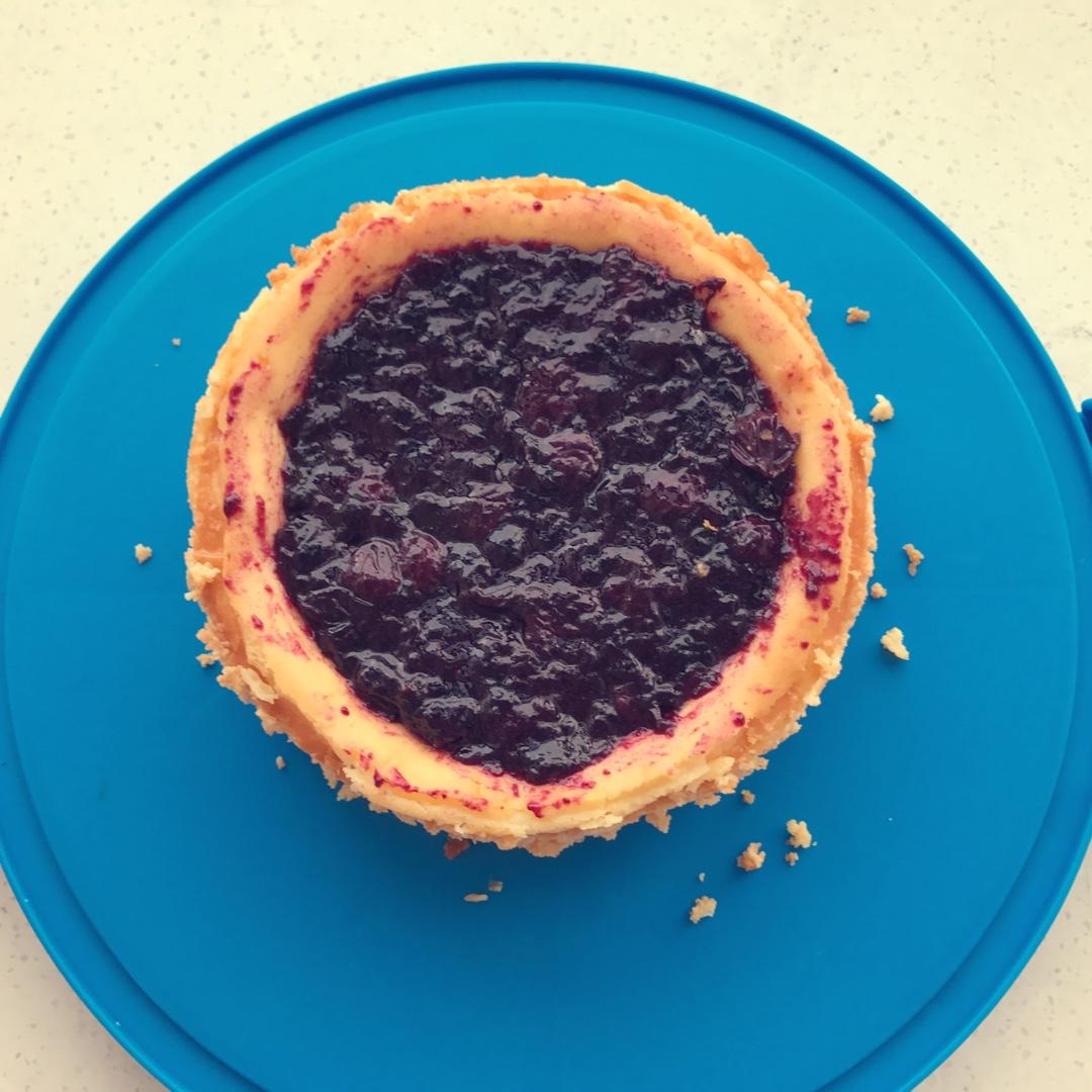 《Tinrry下午茶》教你做烤蓝莓重芝士蛋糕（6寸配方）