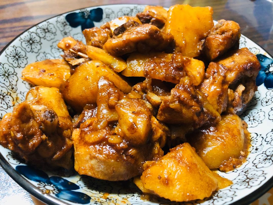 土豆焖鸡腿