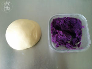 中种大理石纹紫薯吐司的做法 步骤4
