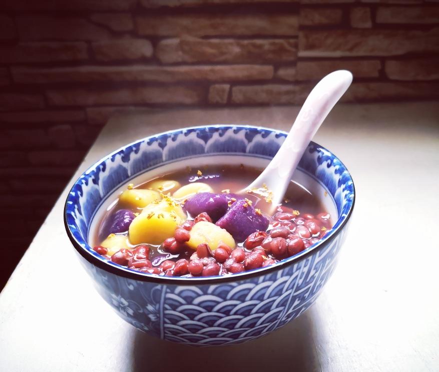 比鲜芋仙好吃的红豆沙紫薯小丸子的做法