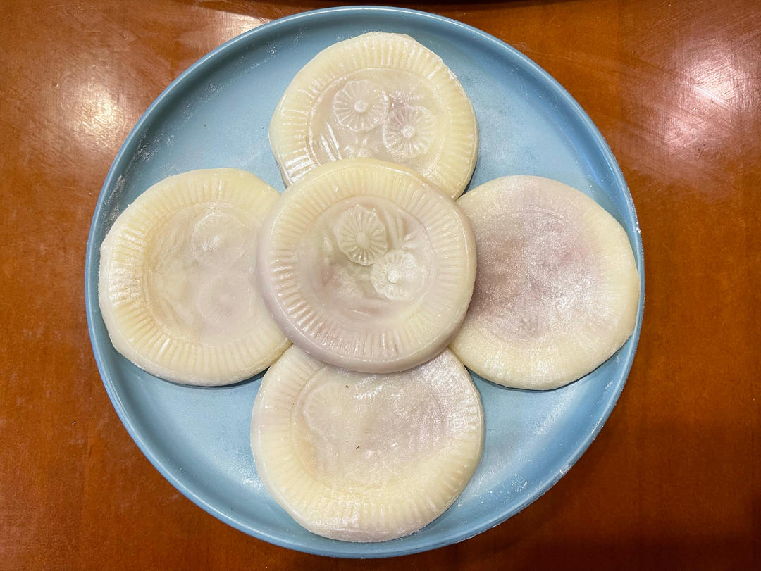 免烤箱❗️糯叽叽超好吃的紫薯香芋糯米饼