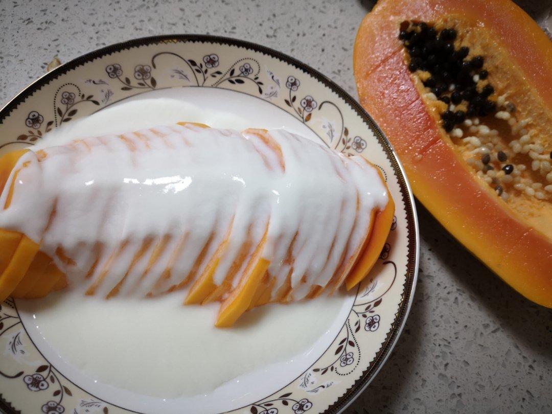 聪睿妈咪做的木瓜酸奶